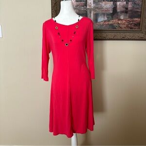 Pink Three Quarter Sleeve Dress👗